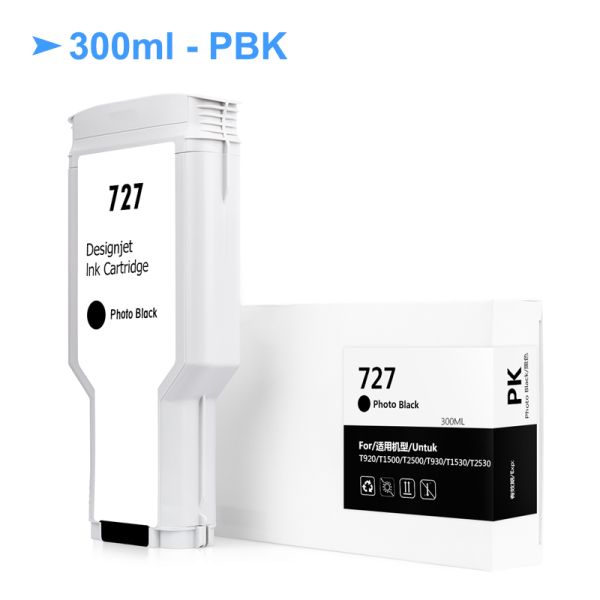 Betcolor 727 Re-Manufactured for Cartridge 6 Colors 300ml One Time Chip Dye & Pigment for Compatible with HP PT920 T1500 T2500