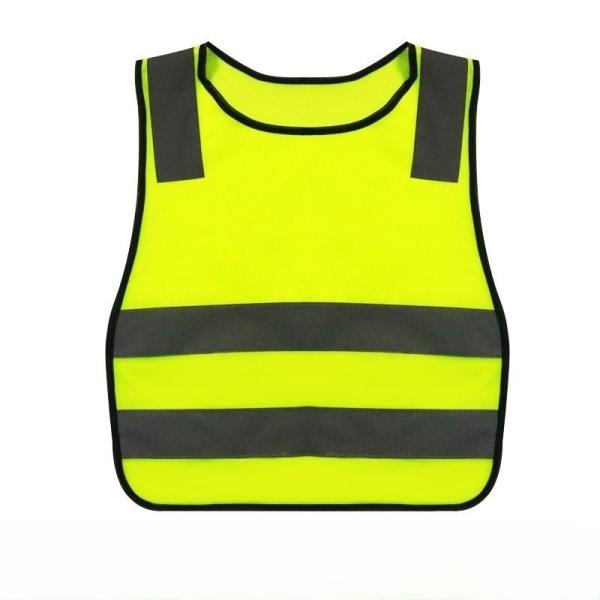 Флуоресцентный желтый детский рефлекторный жилет полиэстер для безопасности и видимости