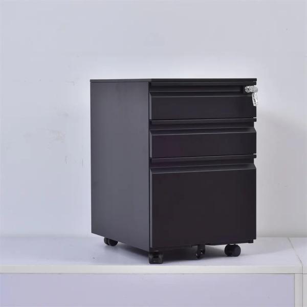 3 Drawer Movable 0.6mm Steel Pedestal Cabinet For Office