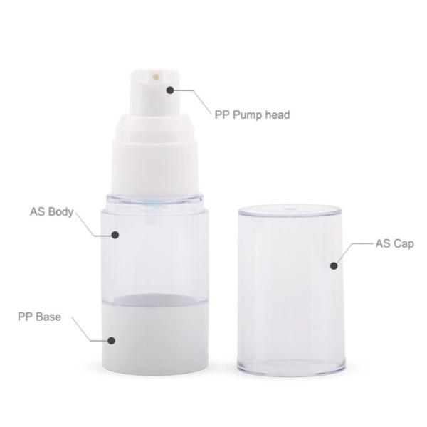 15ml 30ml 50ml Plastic Airless Bottle For Cosmetic Packaging
