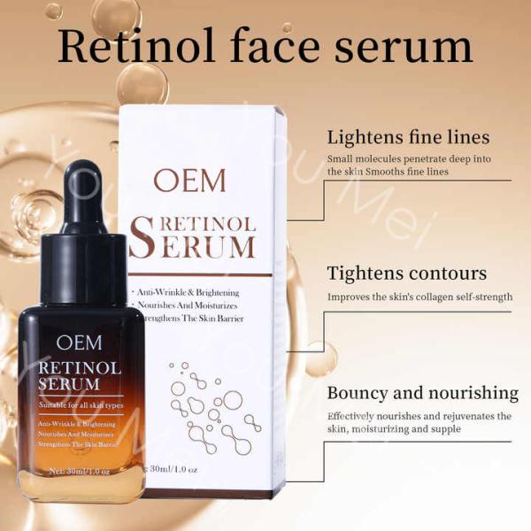 Organic Retinol Serum Anti Wrinkle Black Spot Remover For Facial Brightening Whitening