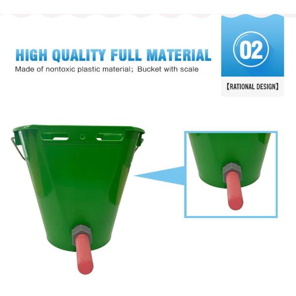 Кормление телят в ведро с сосками в ведро с сосками / молочный бар для кормления телят