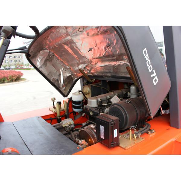 7 Ton Hydraulic Diesel Double Pallet Industrial Forklift Truck With 3360MM Min Turning Radius