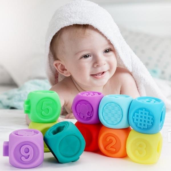 Full Support OEM/ODM PVC Puzzle Toy Animal Number Geometry Cognition Colorful Soft Building Blocks for Early Education