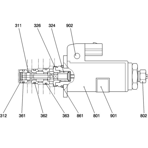 Предохранительный клапан YN35V00049F1 клапана соленоида SK135 экскаватора KOBELCO SK200 SK350-8 пилотный