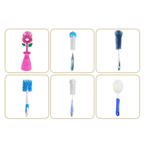 Portable Baby Bottle Cleaning Kit , Long Handle Water Bottle Scrubber