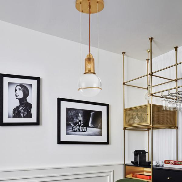 A cabeceira da sala de jantar de Crystal Ball Glass Chandelier Luxury conduziu a luz linear do pendente