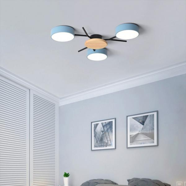 Modern living room LED lamp Nordic style bedroom LED wood ceiling flush mount light(WH-WA-15)
