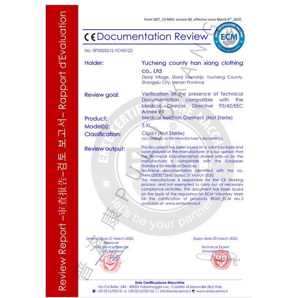 PP/PE Disposable Protective Suit CE Approved Disposable Isolation Gowns