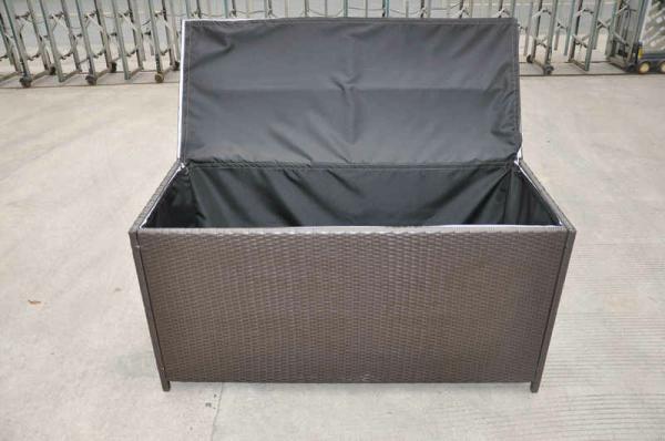 Storeroom Brown Plastic Resin Wicker Storage Box , UV Resistant