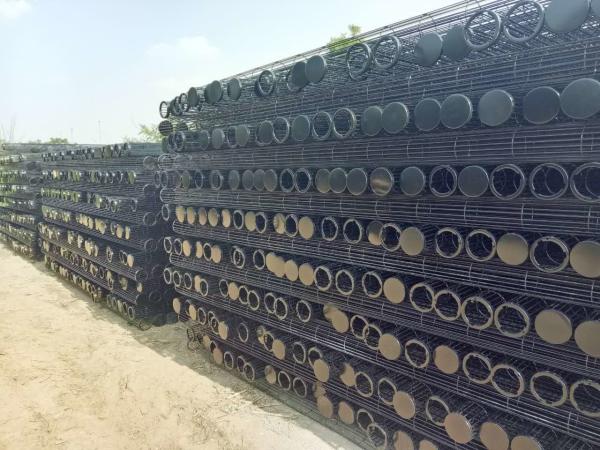 Zinc Galvanization Dust Filter Bag Cage 24 Vertical Wires ISO9001 2008 Certified