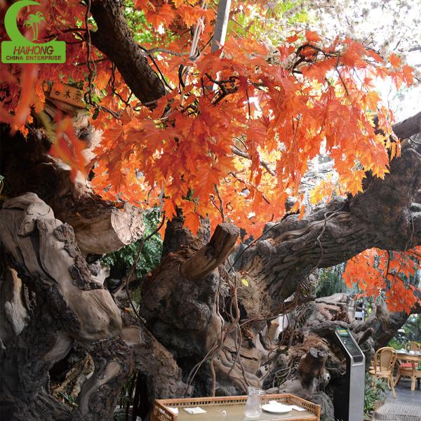 igh Simulation Maple Tree Autumn Leaves Landscaping Tree Faux Maple Trees for Shopping Mall/Resort Decoration