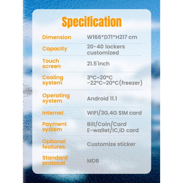 Frozen Locker Vending Machine for Retail – R290 Refrigerant for Meat & Seafood Stores, Supermarkets & Farms