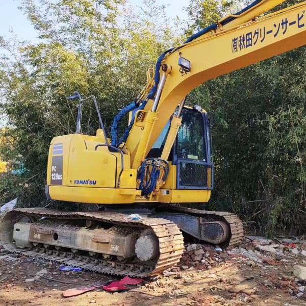 0.44m3 Second Hand Komatsu Excavator Pc128us Hydraulic Backhoe Excavator 12 Ton