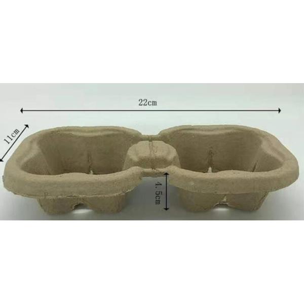 Несущие бумажного стаканчика пульпы 2&4 подноса кофейной чашки Biodegradable для взятия прочь грузя