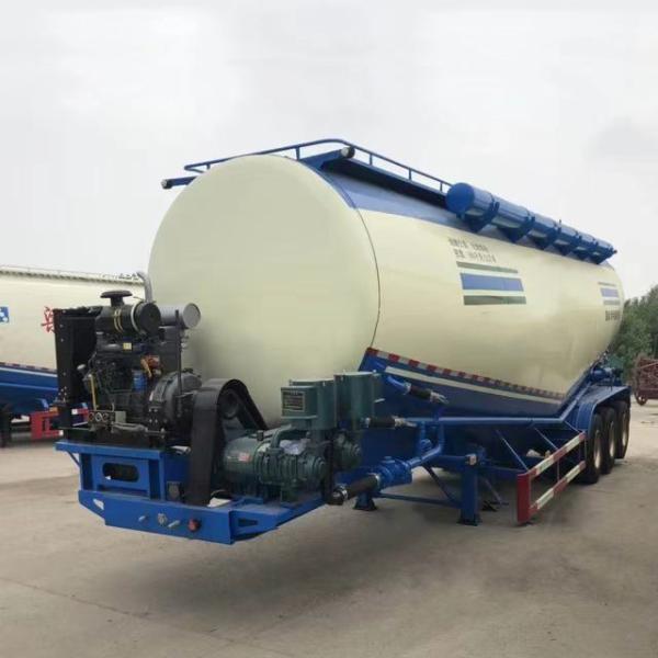 3 Axle Fly Ash Flour Powder Bulk Cement Tank Semi Trailer Jost Kingpin Big Capacity