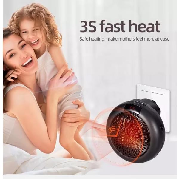 Electric Desktop Portable Air Heater 3S Fast Heating Warm Fan for Winter Home Bathroom