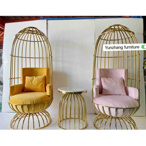 Удобная нержавеющая сталь стула Birdcage золота металла для банкета гостиницы