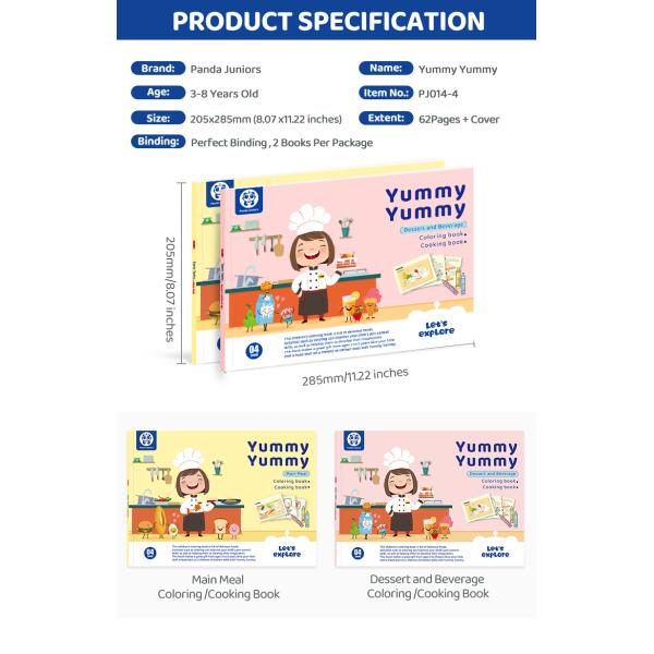 Cooking Coloring 2 in 1 Water Drawing Book Toddlers Education Toys