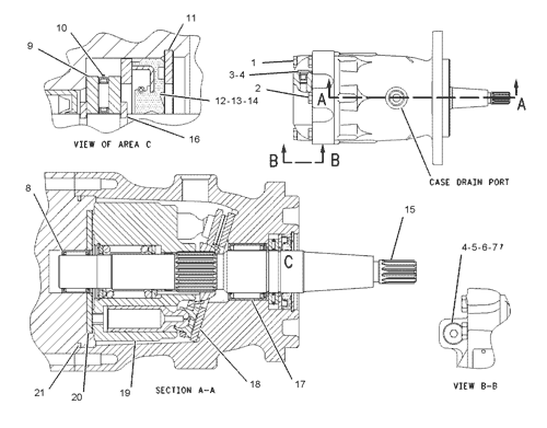 Части двигателя колесного погрузчика гидравлического вентилятора 161-8919 для  966G 966H