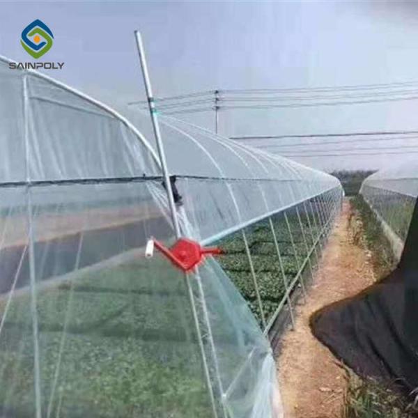 Anti Corrosion Plastic Film 10m Single Tunnel Greenhouse