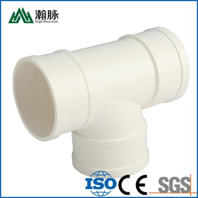Municipal PVC Drainage Pipe Fittings Tee 50 75 110 160 Plastic
