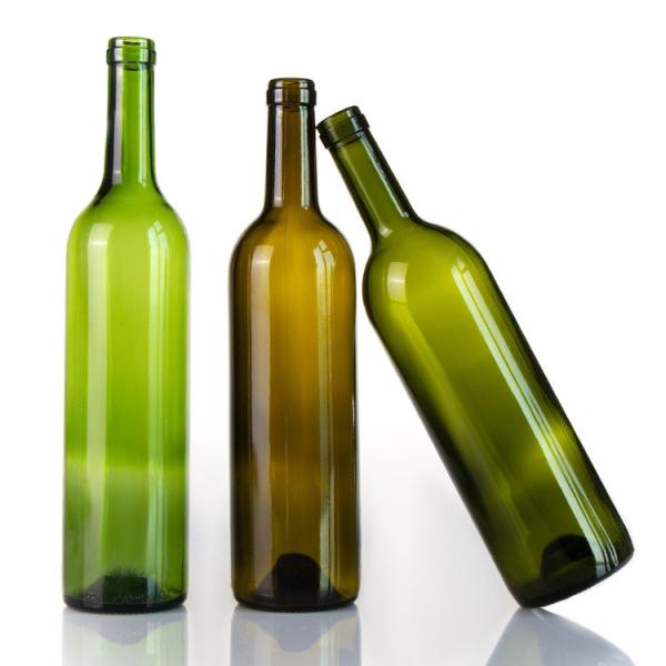BPA Free Glass Wine Bottle Black Brown Blue Riesling Bottle 500ml 750 Ml