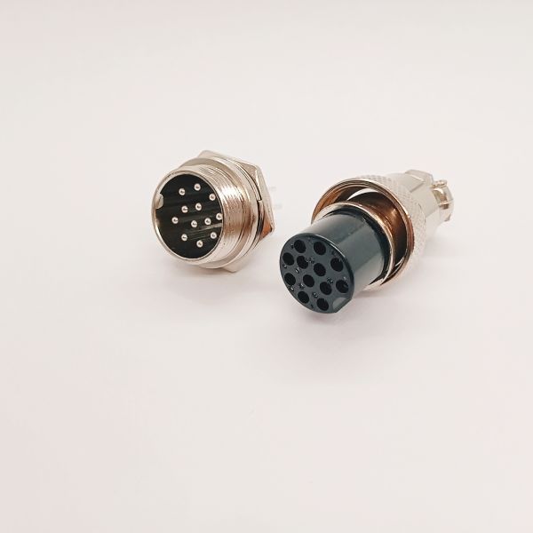 12 Pin Aluminum Alloy GX20 Aviation Plug Connector with 1500V Withstand Voltage for Industrial Equipment