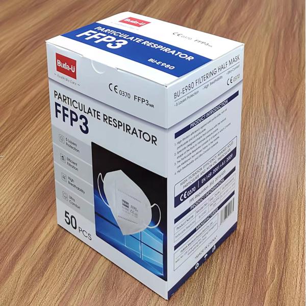 Лицевой щиток гермошлема CE0370 Earloop FFP3 без главного диапазона, FFP3 защитной маски с выбивая печатью, маска FFP3 без клапана