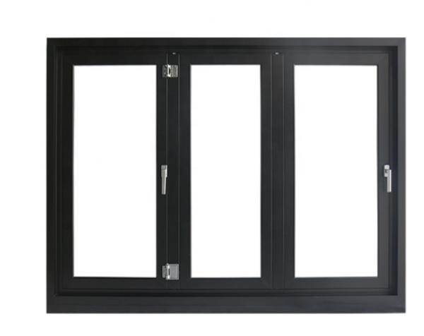 SandBlasted Aluminum Folding Windows , Toughened Glazed Bifold Glass Windows