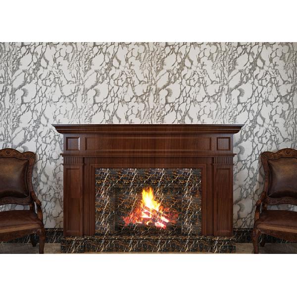 Обои предпосылки ТВ ПВК Стриппабле, Грайиш белое мраморное заволакивание стены