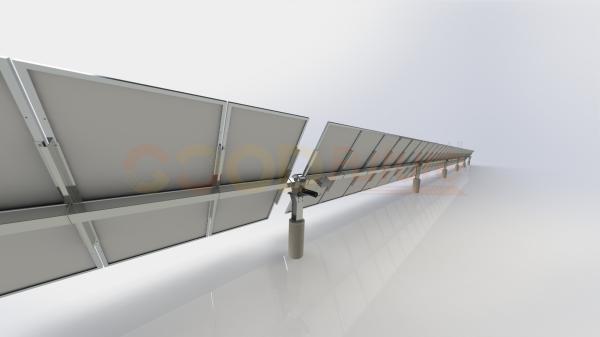 1 Axis Sun Solar Tracking System Solar Panel Mounting Bracket Follow