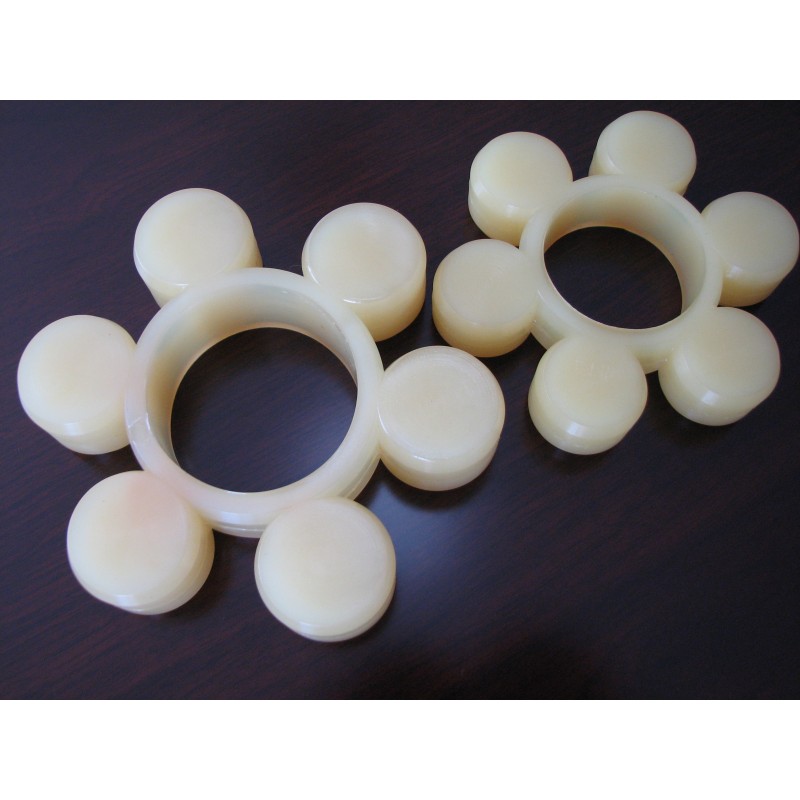 Standard Size Polyurethane Coupling with 90-98 Shore A Hardness and Yellow Color for MT Shafts