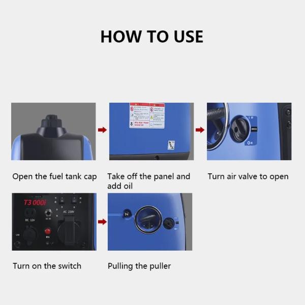 Quiet Small 220v Outdoor Portable Gasoline Generator For Home Use