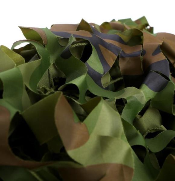 As folhas cortaram Camo militar que pesca a rede da camuflagem das forças armadas para o acampamento da caça do exército