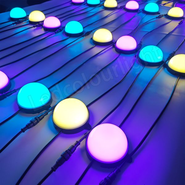 High Quality PC Base 100mm 3W DMX512 Control Addressable LED Dot Lights