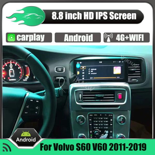 Автомобильное стереорадио Viknav Для Volvo S60 V60 (2011-2019) 8,8 дюйма GPS навигация Мультимедийный DVD-плеер HD Экран 2 Din