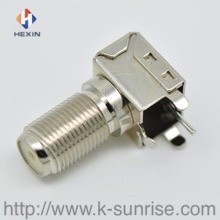F connector with shielding