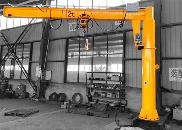 Column Mounted 2 Ton Jib Crane Hoist Floor Pedestal Slewing Pillar Jib Crane