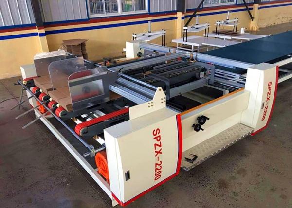 Corrugate Carton Box Double Sheets Gluer Machine / Cardboard Box Packing Mahine