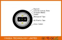 Type blindé câble extérieur d'arc de conduit de veste de PE de noir du câble d'interface de fibre FTTH