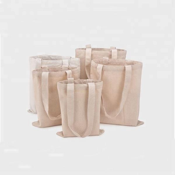 Wholesale High Quality Blank Custom Print 12oz Logo For Natural Cotton Canvas Tote Shopping Bag