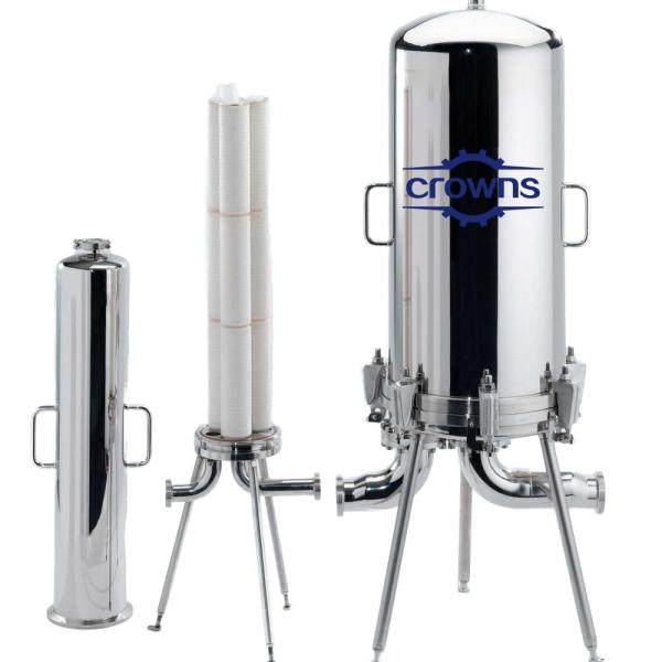 Factory Supply Stainless Steel Multi Cartridge Filter Housing Industrial Plum Rice Milk Wine Filtration Equipment