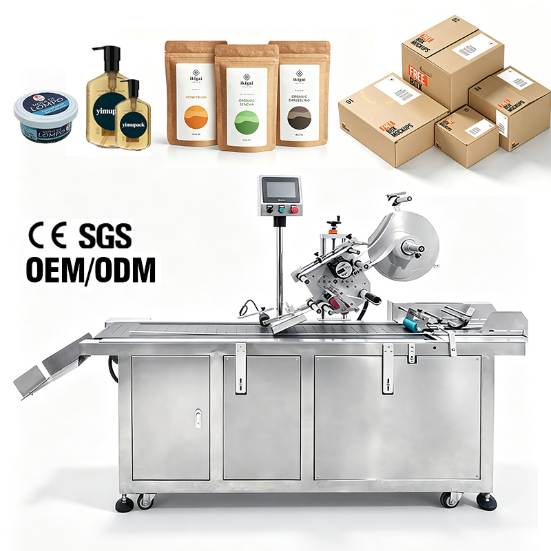 Factory Direct YM210D Automatic Label Machine Flat Bottle Boxes and Bags Label Printer Sticker Machine