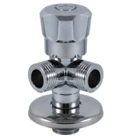 Valve d'arrêt d'angle chrome pour toilettes et salles de bain