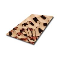 Rose Gold Water Ripple Hoja de acero inoxidable de 3,0 mm de espesor Panel de acero inoxidable de agua