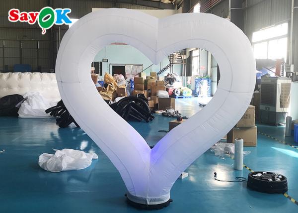 Modelo inflável gigante With Light do coração do amor da decoração do casamento do balão
