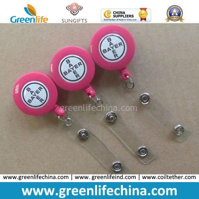 China Factory ABS Shell High Quality Plastic Retractable Badge Reel Holder w/Custom Printing Label