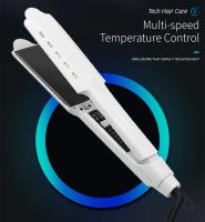 O Straightener do cabelo da placa do titânio do aquecimento do PTC conduziu o ferro liso da indicação digital