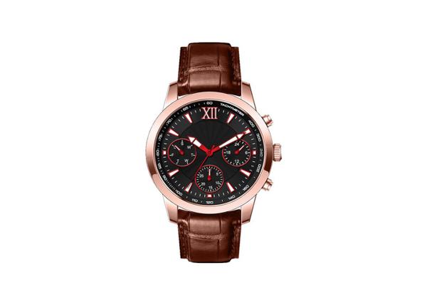 30M Water Resistant Alloy Case Watch Stainless Steel Crown 22mm PU Strap